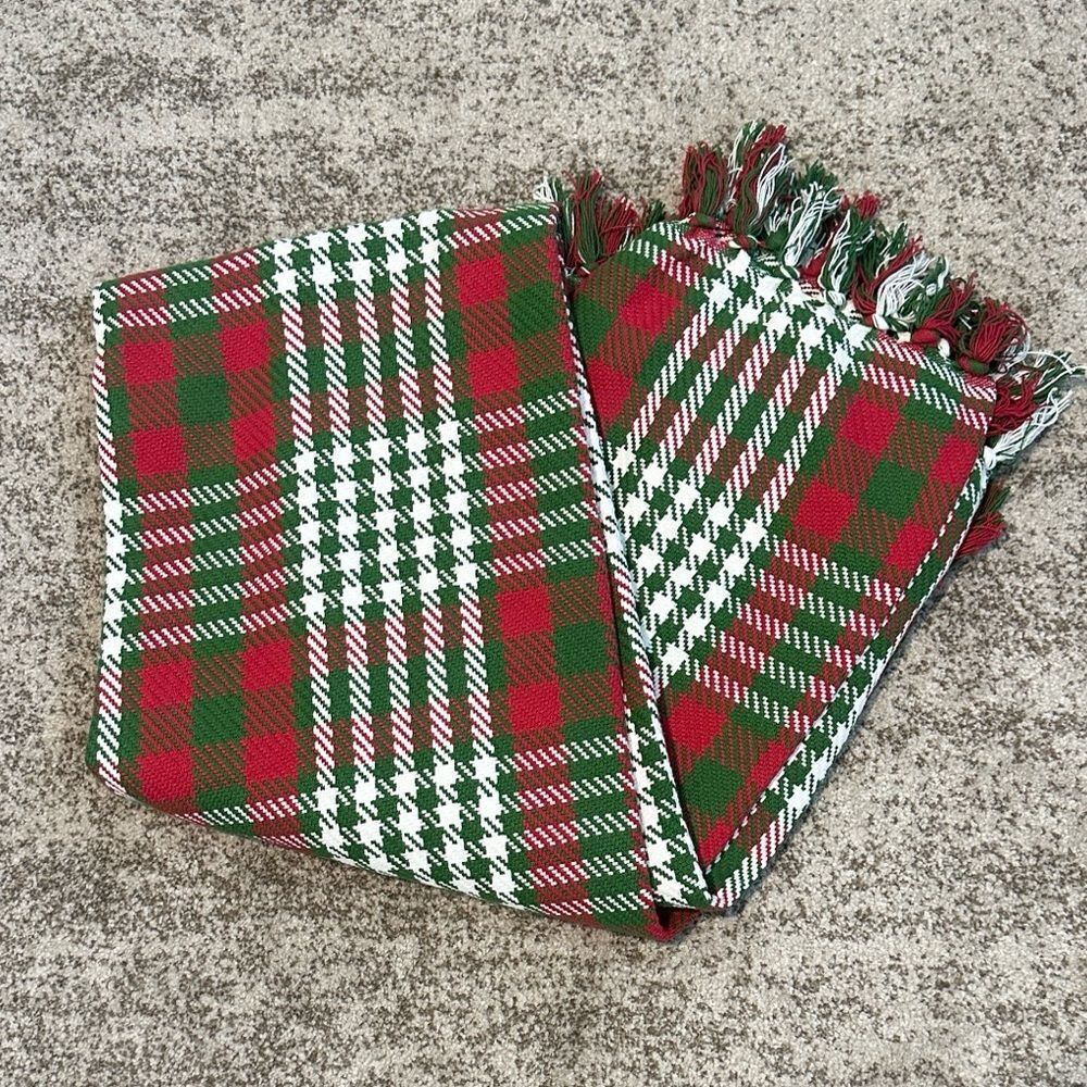 Threshold Christmas Plaid Cotton Throw 50”x60”